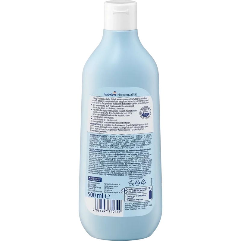 babylove Babybad additief Relaxing sleep well bad sensitive, 500 ml