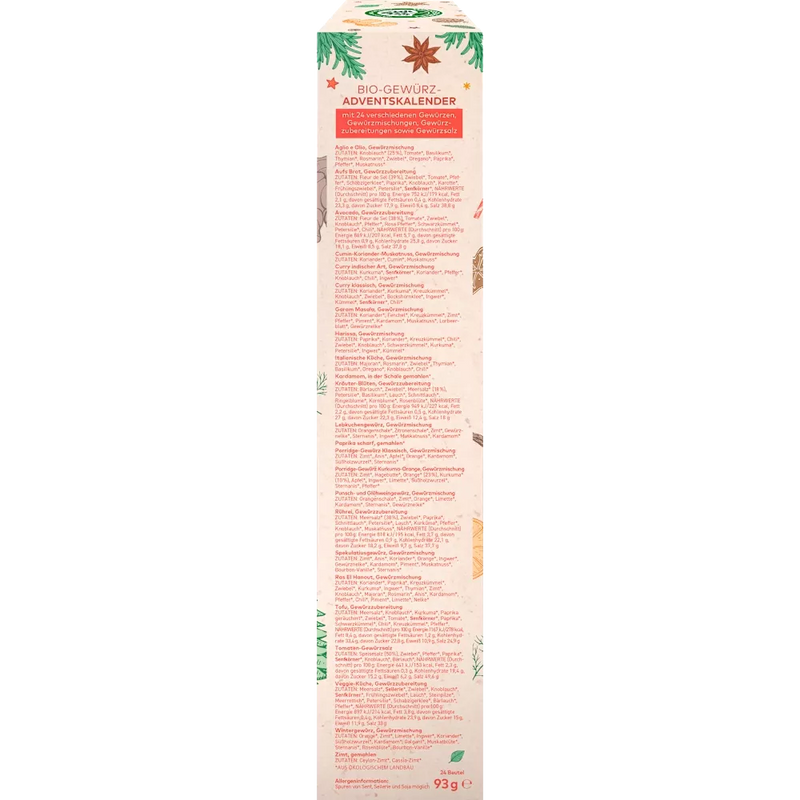 LEBENSBAUM Adventskalender 2025 Biologische kruiden, 1 stuk