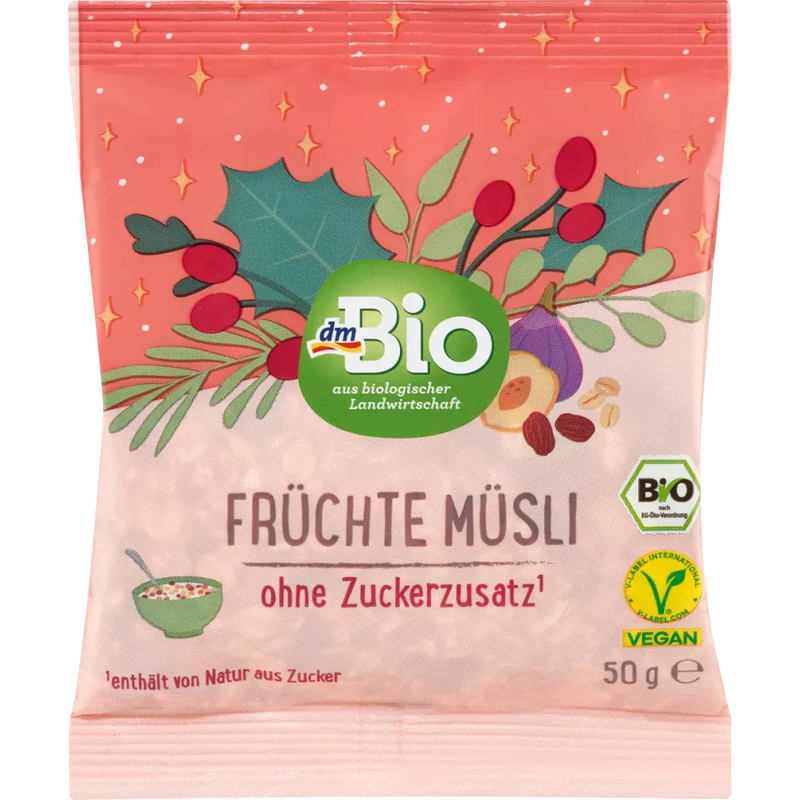 dmBio Vruchtenmuesli, adventskalender voor zelfontwerpen 2024, 50 g