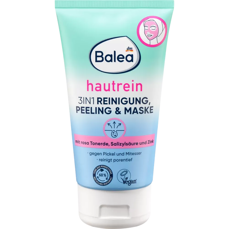 Balea Reiniging, peeling & masker 3in1 huidreiniging, 150 ml