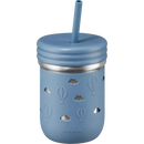 Gobelet paille en acier inoxydable Babylove avec silicone bleu, 250 ml, 1 pièce