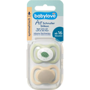 Sucette babylove Air silicone symétrique, marron/vert, taille 3, à partir de 16 mois, 2 pcs.