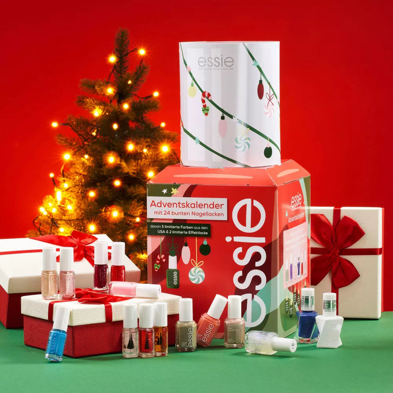 essie Adventskalender 2024 met 24 kleurrijke nagellakjes, 1 stuk