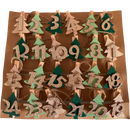 Dekorieren & Einrichten Adventskalenderclips, bomen met glitternummers, groen/naturel, 1 st