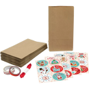Dekorieren & Einrichten Adventskalender met papieren zakjes, satijnen lint, stickers & washitape, 1 stuk