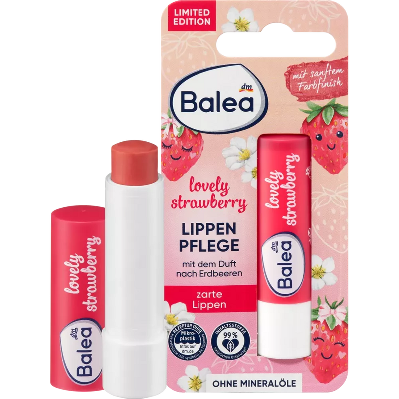 Balea Soin des Lèvres Fraise Délicieuse, 4,8 g