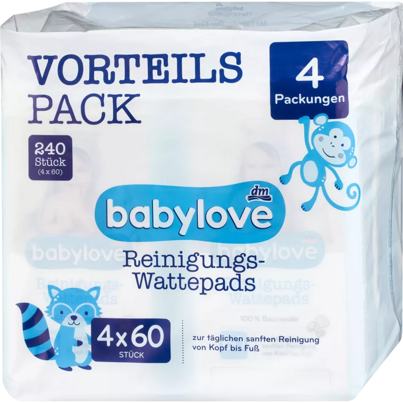 babylove Schoonmaakdoekjes 4x60 stuks, 240 stuks