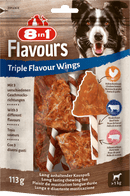 8in1 Hondensnoepjes Triple Flavour Wings, 6 stuks