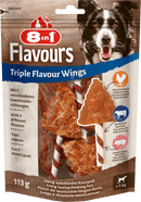 8in1 Hondensnoepjes Triple Flavour Wings, 6 stuks