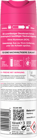 8x4 women Deo Spray Déodorant No.15 Frozen Berry, 150 ml