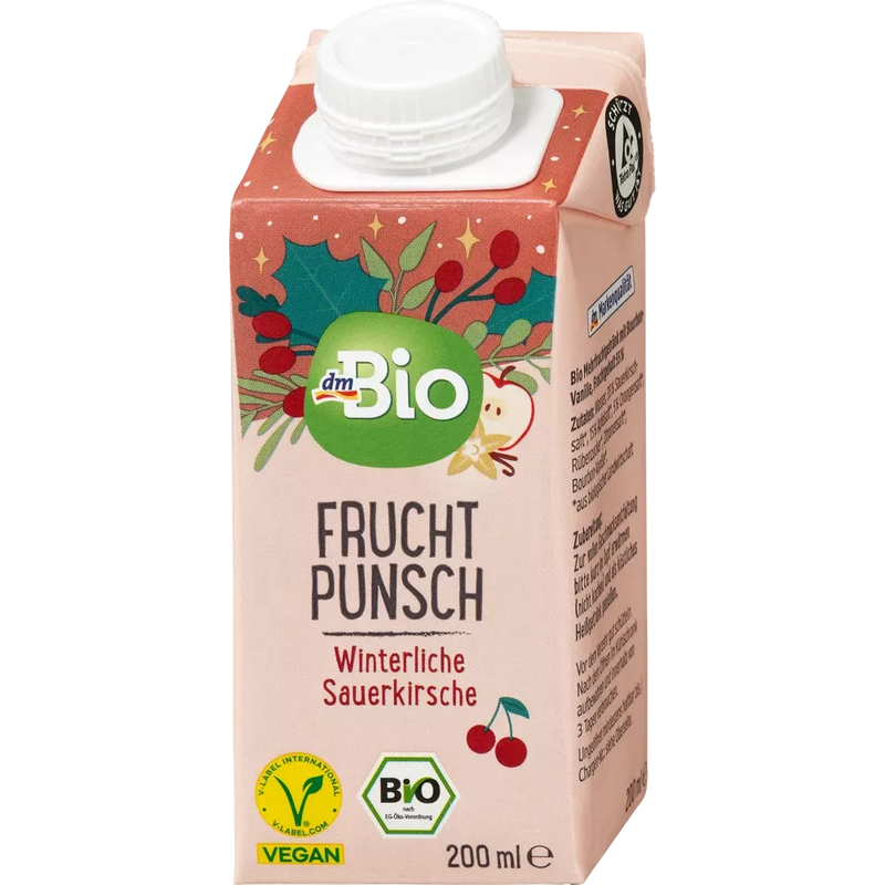 dmBio Fruit punch winter zure kers, adventskalender voor zelf ontwerpen 2024, 200 ml