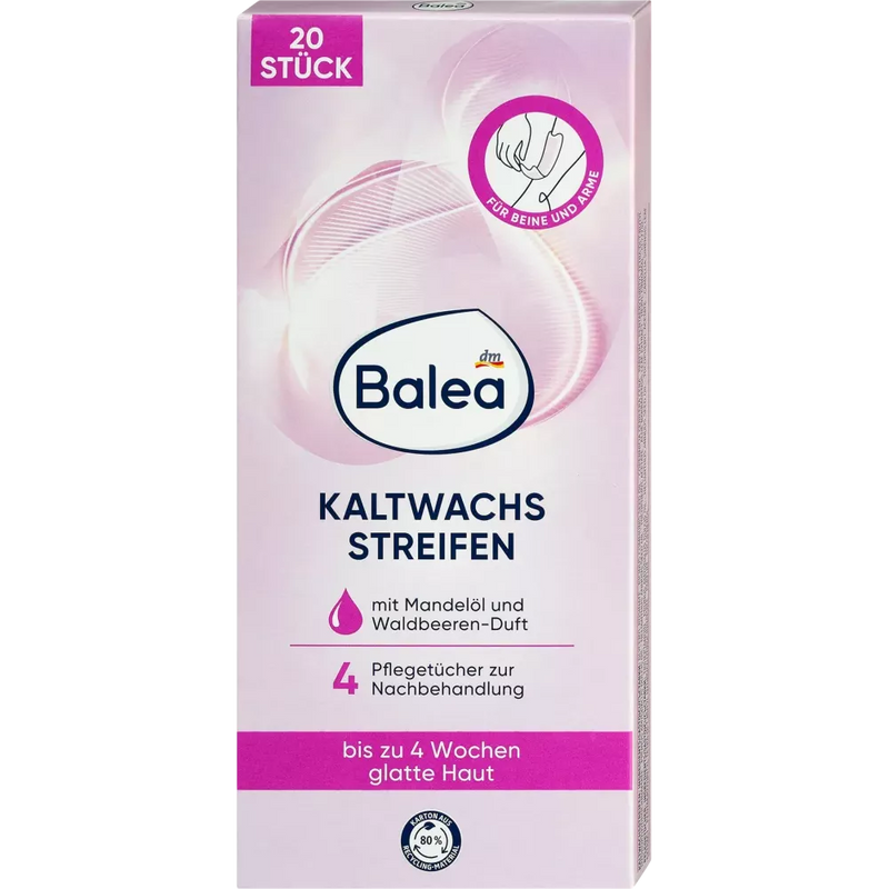 Bandes de cire froide pour le corps Balea, 20 pièces