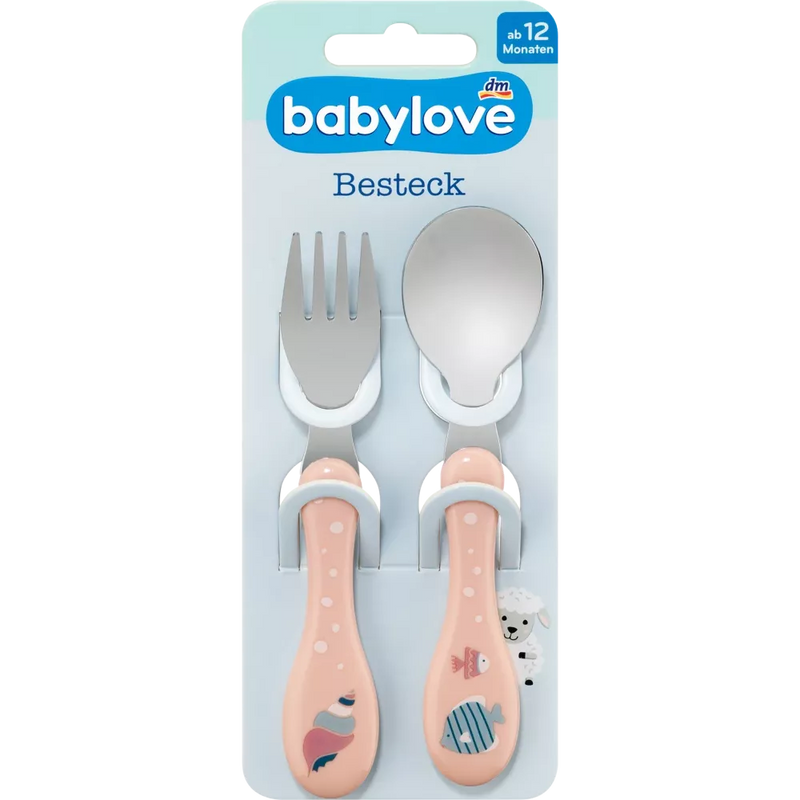 Couverts en cuir Babylove, rose, 1 pièce