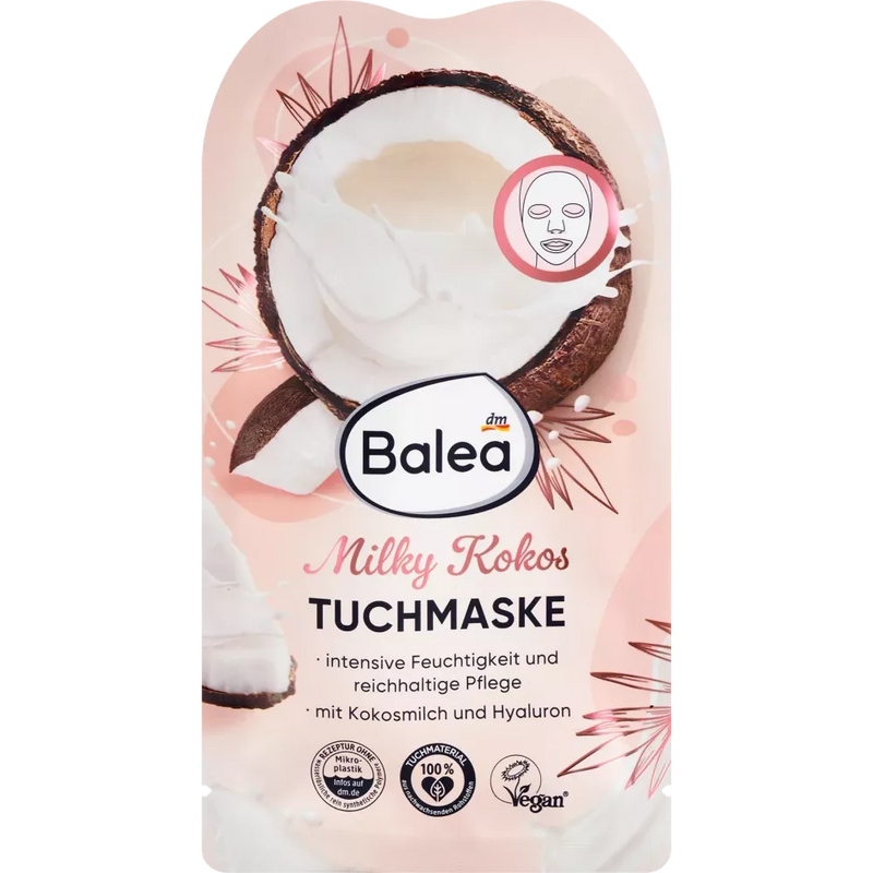 Balea Milky kokosnoot sheet masker, 1 st