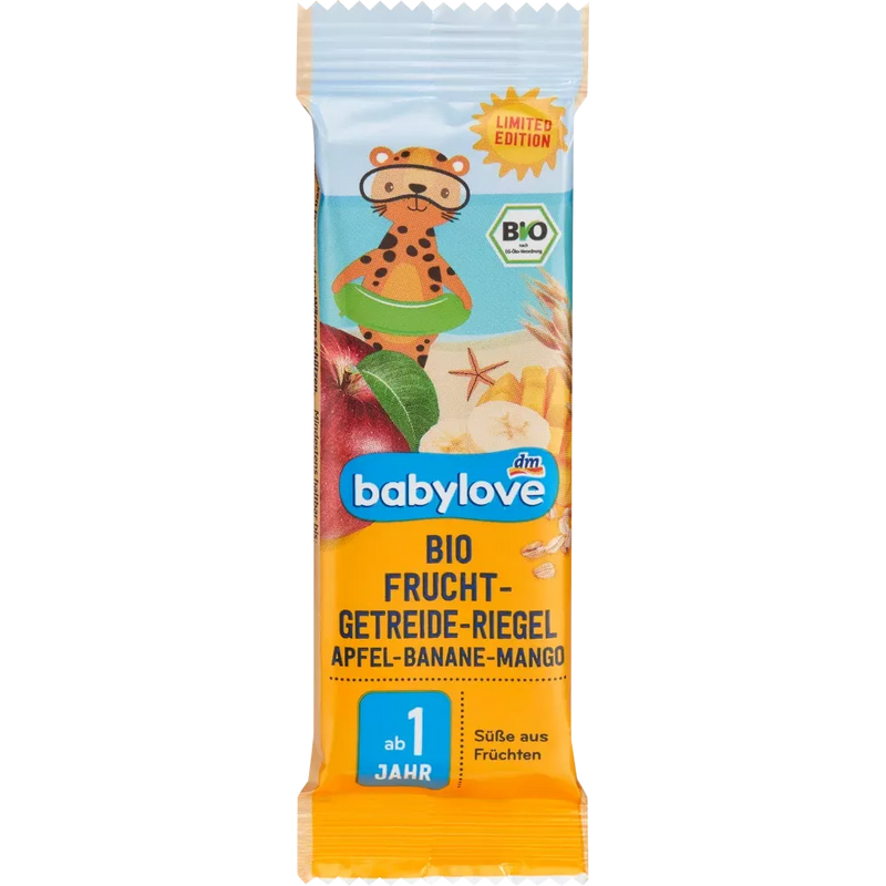 babylove Bio fruit- en granenreep appel-banaan-mango, vanaf 1 jaar, 25 g