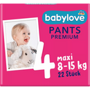 babylove Baby Pants Premium taille 4 Maxi (8-15 kg), 22 pièces.