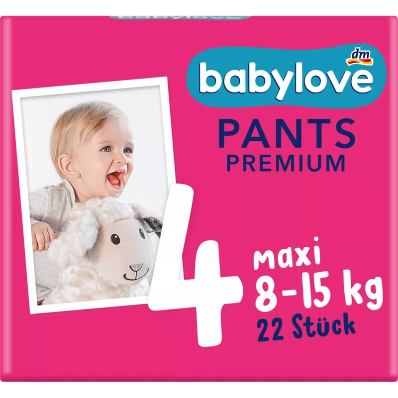 babylove Babybroek Premium maat 4 Maxi (8-15 kg), 22 stuks.