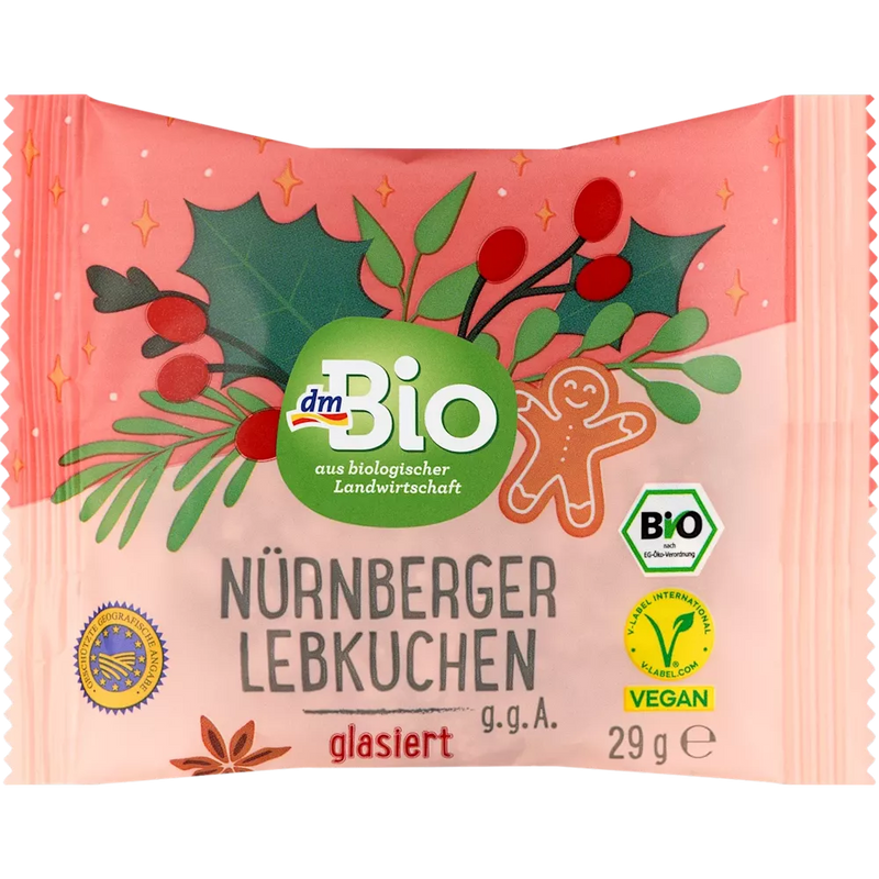 Pain d'épices glacé de Nuremberg dmBio, créez votre propre calendrier de l'Avent 2025, 29 g