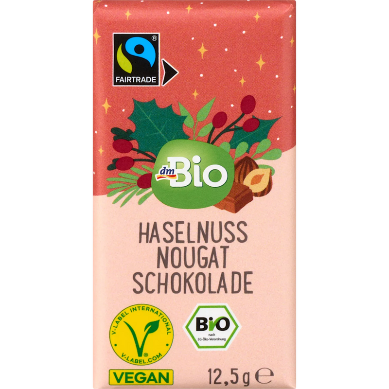 dmBio Hazelnoot-nougat-chocoladecrème, adventskalender voor zelfontwerpen 2025, 12,5 g