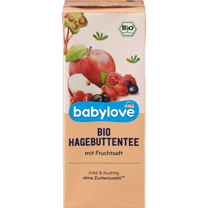 babylove Kinderthee rozenbottel met vruchtensap, 200 ml