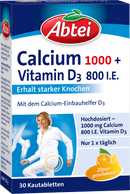 Abtei Calcium 1000 + D3 Osteo Vital comprimés à croquer 30 pièces, 113 g