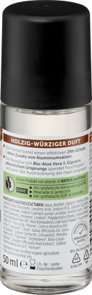 alverde MEN Deo Roll-on Rough Nature, 50 ml