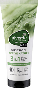 alverde MEN Douchegel Active Nature 3-in-1, 200 ml