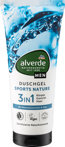 alverde MEN Douchegel Sports Nature 3-in-1, 200 ml