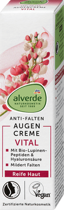 Alverde Naturkosmetik Crème pour les yeux Vital, 15 ml