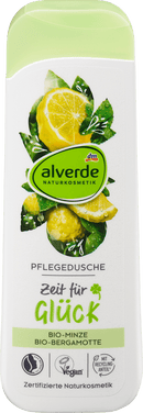 alverde NATURKOSMETIK Douchegel ‘Tijd voor geluk’ – Munt, Bergamot, 250 ml