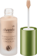 alverde NATURKOSMETIK Fond de teint et correcteur Perfect Cover 20 Amande, 20 ml