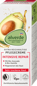 Alverde Naturkosmetik Crème réparatrice intensive pour le visage, 50 ml