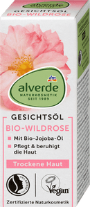alverde NATURKOSMETIK Gezichtsolie Wilde Roos, 15 ml