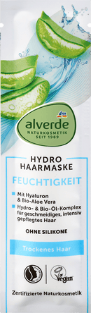 alverde NATURKOSMETIK Haarmasker Hydro Hydratatie, 20 ml