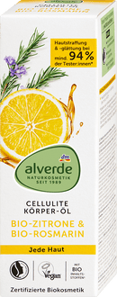 alverde NATURKOSMETIK Lichaamsolie tegen cellulitis met citroen & rozemarijn, 100 ml