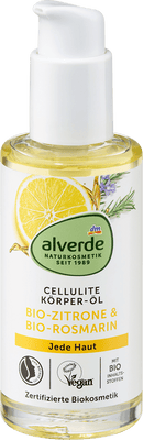 alverde NATURKOSMETIK Lichaamsolie tegen cellulitis met citroen & rozemarijn, 100 ml