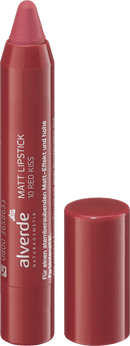 alverde NATURKOSMETIK Rouge à Lèvres Mat 10 Red Kiss, 4 ml