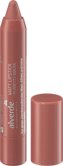 alverde NATURKOSMETIK Rouge à Lèvres Mat Joli Mauve 75, 3,7 ml