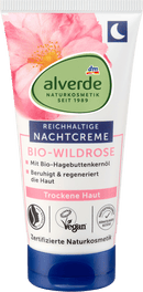 alverde NATURKOSMETIK Crème de nuit à la rose sauvage bio, 50 ml