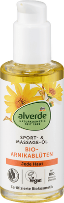 alverde NATURKOSMETIK alverde Huile de sport et de massage Fleurs d'arnica biologiques, 100 ml
