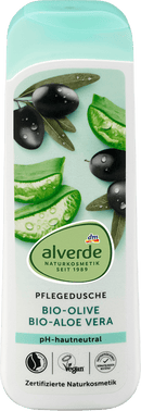 alverde NATURKOSMETIK Verzorgende douchegel Olijf & Aloë Vera, 250 ml