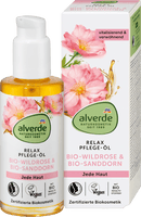 alverde NATURKOSMETIK alverde Relax Huile Nourrissante Rose Sauvage Bio, Argousier Bio, 100 ml