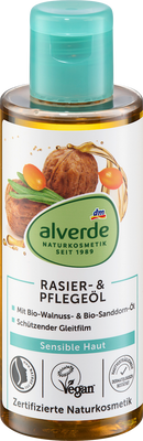 alverde NATURKOSMETIK Scheerolie en verzorgingsolie met oliecomplex, 100 ml