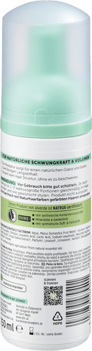 alverde NATURKOSMETIK Mousse Extrait de Fleur de Lotus Riz Violet, 150 ml