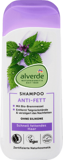alverde NATURKOSMETIK Shampooing Anti Gras Ortie Bio, Mélisse Bio, 200 ml