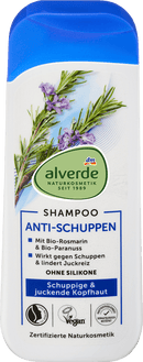 alverde NATURKOSMETIK Shampooing antipelliculaire Noix du Brésil bio, romarin bio, 200 ml