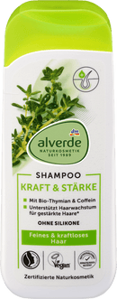 alverde NATURKOSMETIK Shampooing Puissance et Force, 200 ml