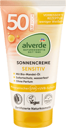 alverde NATURKOSMETIK Zonnebrandcrème voor de gevoelige huid SPF 50, 75 ml