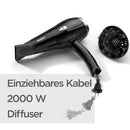BaByliss Haardroger Cordkeeper 2000 met snoeroprolsysteem, 1 stuk