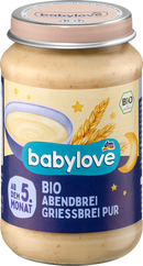 babylove Avondpap puur griesmeel vanaf de 5e maand, 190 g